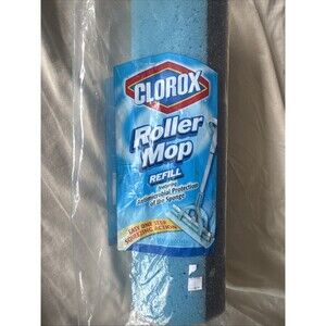 1 Clorox Roller Mop Refill Sponge With Anti-Microbial Protection Blue NEW